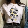 Geometry Printed T Shirt Women Graphic T-shirt Cute Short Sleeve Animal Tshirt 