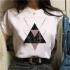 Geometry Printed T Shirt Women Graphic T-shirt Cute Short Sleeve Animal Tshirt 