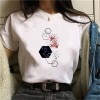 Geometry Printed T Shirt Women Graphic T-shirt Cute Short Sleeve Animal Tshirt 