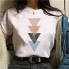 Geometry Printed T Shirt Women Graphic T-shirt Cute Short Sleeve Animal Tshirt 