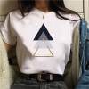 Geometry Printed T Shirt Women Graphic T-shirt Cute Short Sleeve Animal Tshirt 