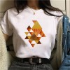 Geometry Printed T Shirt Women Graphic T-shirt Cute Short Sleeve Animal Tshirt 