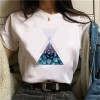 Geometry Printed T Shirt Women Graphic T-shirt Cute Short Sleeve Animal Tshirt 