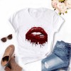 Women Plus Size Tops Graphic Tees Lips Kawaii T-shirt Clothes Girl Mouse T Shirt 