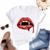 Women Plus Size Tops Graphic Tees Lips Kawaii T-shirt Clothes Girl Mouse T Shirt 