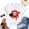 Women Plus Size Tops Graphic Tees Lips Kawaii T-shirt Clothes Girl Mouse T Shirt 