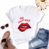 Women Plus Size Tops Graphic Tees Lips Kawaii T-shirt Clothes Girl Mouse T Shirt 