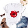 Women Plus Size Tops Graphic Tees Lips Kawaii T-shirt Clothes Girl Mouse T Shirt 