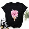 Women Plus Size Tops Graphic Tees Lips Kawaii T-shirt Clothes Girl Mouse T Shirt 