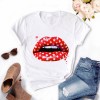 Women Plus Size Tops Graphic Tees Lips Kawaii T-shirt Clothes Girl Mouse T Shirt 