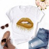 Women Plus Size Tops Graphic Tees Lips Kawaii T-shirt Clothes Girl Mouse T Shirt 