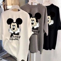 Disney Cartoon Mickey Tshirt Tops Oversized Women T-shirts Hip Hop Streetwear