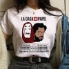 Money Heist Tees TV Series T Shirt Women T Short Sleeve House of Paper Funny Female T-Shirt 