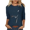 Women Clothes Casual  Women's Clothing Funny Cute Cat 3D Print Long Sleeve T-Shirts 