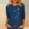 Women Clothes Casual  Women's Clothing Funny Cute Cat 3D Print Long Sleeve T-Shirts 