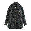 Women Vintage Oversize Plaid Shirts Streetwear Loose Shirt Elegant Outfit 