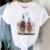 Women Striped Boys Cute Mom Crown Mother Clothes Graphic Tee T-Shirt