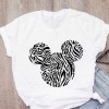 Women T-shirt Cartoon Leopard Bow T-shirt Short Sleeve Print Tops Graphic T-shirt