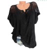 Summer Short Sleeve Womens Blouses Tops Loose Lace Shirt Plus Size Women Tops 