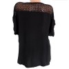 Summer Short Sleeve Womens Blouses Tops Loose Lace Shirt Plus Size Women Tops 