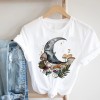 Women Printing Clothing Lady Short Sleeve Casual Cartoon  Clothes Print Tee Top 