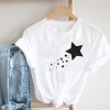 Women Printing Clothing Lady Short Sleeve Casual Cartoon  Clothes Print Tee Top 