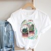 Women Printing Clothing Lady Short Sleeve Casual Cartoon  Clothes Print Tee Top 