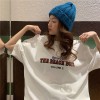 Casual Loose Basic Letter Printed All Match Oversize Wind Street Women Short T-shirts