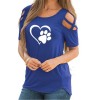 Tshirt Women Causal T-shirt Cotton Bear Paw Tees Woman Off Shoulder Tops Clothes