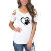 Tshirt Women Causal T-shirt Cotton Bear Paw Tees Woman Off Shoulder Tops Clothes
