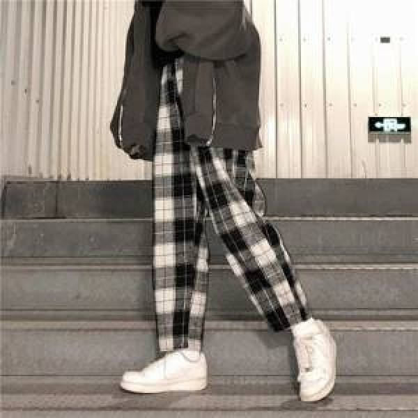 Plaid Pants  Women Trousers Streetwear Woman Harem Pants Autumn Ladies Causal Pants