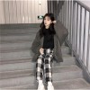 Plaid Pants  Women Trousers Streetwear Woman Harem Pants Autumn Ladies Causal Pants