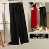 Soft Women Pants New High Waist Casual Slacks Pants Ice Silk Ankle-Length Long Trousers 