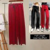 Soft Women Pants New High Waist Casual Slacks Pants Ice Silk Ankle-Length Long Trousers 