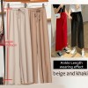 Soft Women Pants New High Waist Casual Slacks Pants Ice Silk Ankle-Length Long Trousers 