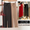 Soft Women Pants New High Waist Casual Slacks Pants Ice Silk Ankle-Length Long Trousers 