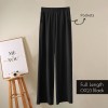 Soft Women Pants New High Waist Casual Slacks Pants Ice Silk Ankle-Length Long Trousers 