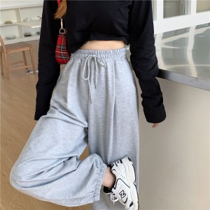 Women New Baggy Oversize Sports Pants Trousers Joggers Streetwear