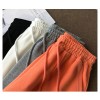 High Waist Wide Leg Short Pants Women Knee Length Pants Drawstring  Cotton Loose Trousers