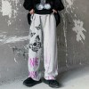 Pattern Hip Hop Wide Leg Pants Women Men Jogger Casual Oversize Pants