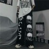 Pattern Hip Hop Wide Leg Pants Women Men Jogger Casual Oversize Pants