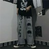 Pattern Hip Hop Wide Leg Pants Women Men Jogger Casual Oversize Pants