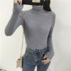 Thick Women Knitted Ribbed Pullover Sweater Long Sleeve Turtleneck Jumper 