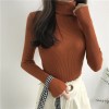 Thick Women Knitted Ribbed Pullover Sweater Long Sleeve Turtleneck Jumper 