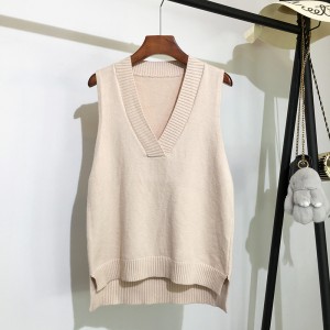 Autumn and winter new Korean loose wild sweater vest sleeveless sweater