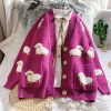 Autumn Winter Female Sweater Coat  V Neck knitted cardigan Women Jacket