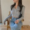Women Fashion Style O-neck Short Knitted Sweaters Sleeve Sun Protection Crop Top