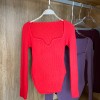 Square Collar Long Sleeve Woman Sweater Knitted Pullover Women Autumn Winter Tops