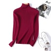 On Sale Spring Summer Pullover Women Knitted Foldover Turtleneck Sweater Coat