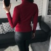 On Sale Spring Summer Pullover Women Knitted Foldover Turtleneck Sweater Coat